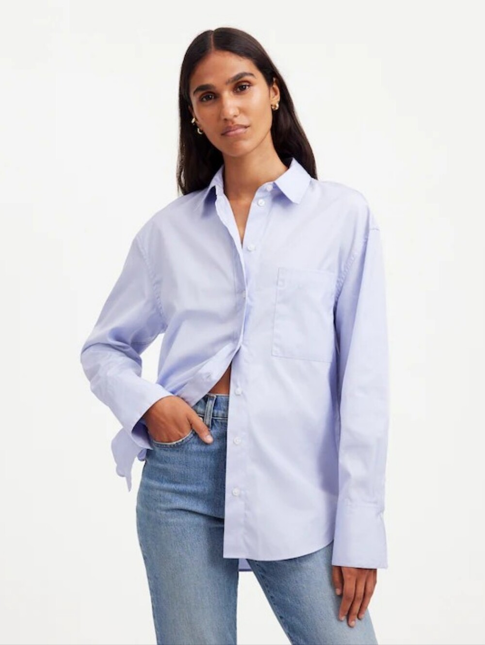 Madewell Relaxed Button-Up Shirt Soze XS